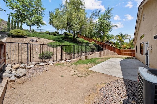 24898 Sunset Vista Ave, Menifee, CA 92584 - fenced backyard with cooling unit and a patio area