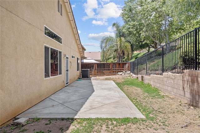 24898 Sunset Vista Ave, Menifee, CA 92584 - fenced backyard with a patio area and cooling unit