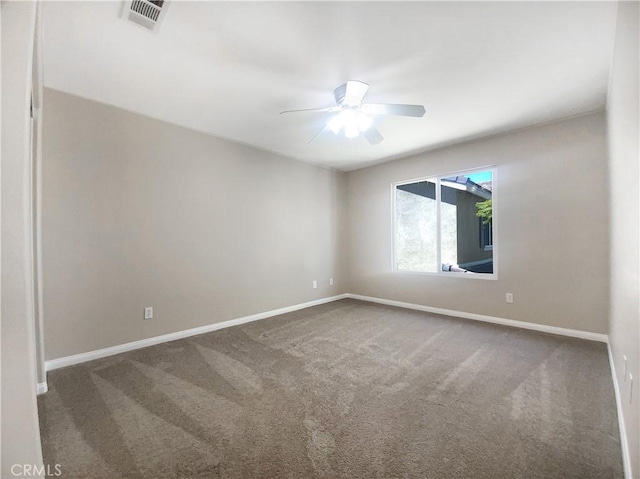 28861 Topsfield Ct, Temecula, CA 92591 - empty room with a ceiling fan, baseboards, and carpet