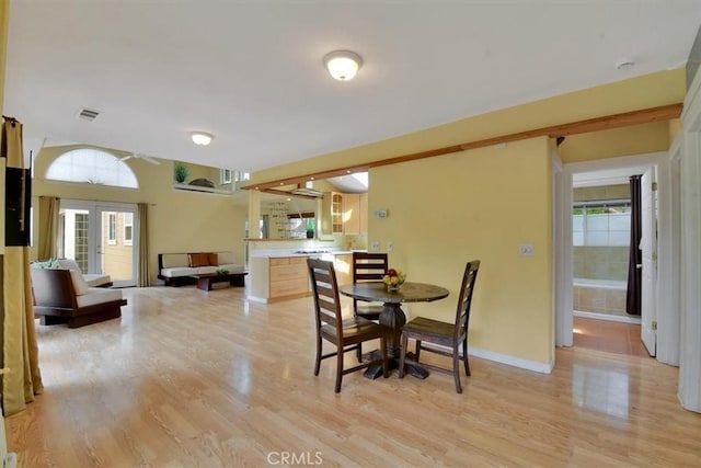 1631 Salem St, Chico, CA 95928 - dining space with light wood-style floors and baseboards