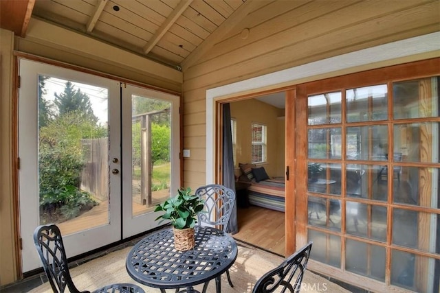 1631 Salem St, Chico, CA 95928 - sunroom / solarium with lofted ceiling and french doors