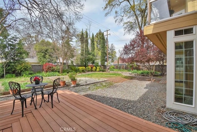 1631 Salem St, Chico, CA 95928 - deck with a fenced backyard and outdoor dining space