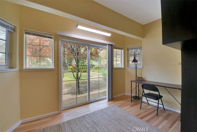 1631 Salem St, Chico, CA 95928 - entryway with wood finished floors and a desk