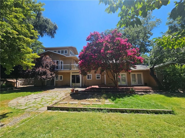 1631 Salem St, Chico, CA 95928 - back of house with french doors and a yard