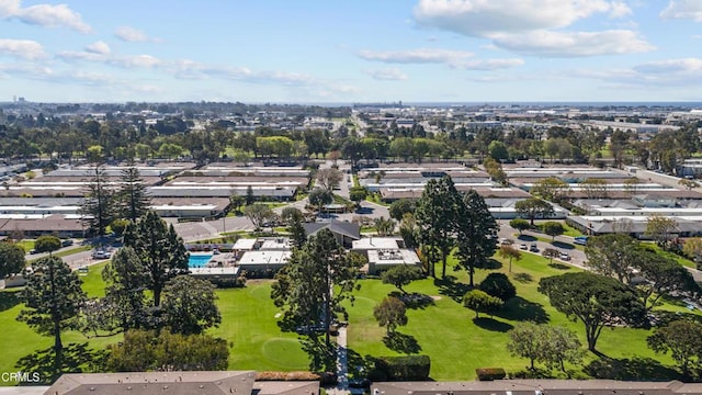 aerial view featuring golf course view