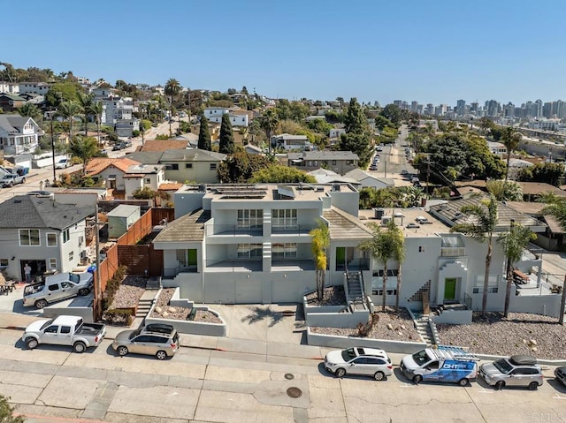 drone / aerial view with a residential view