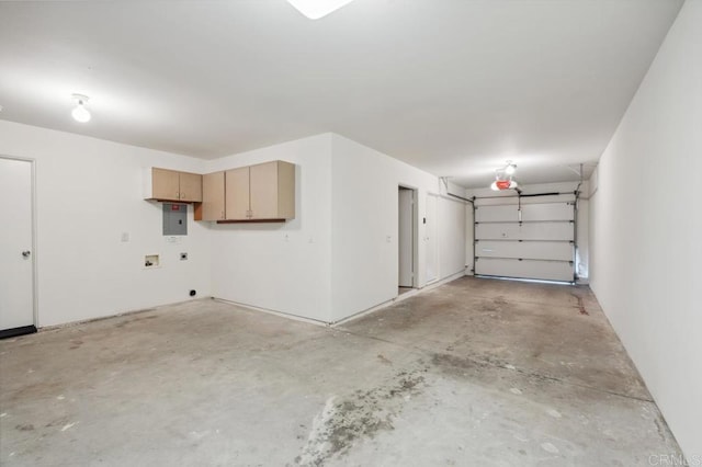 garage featuring electric panel