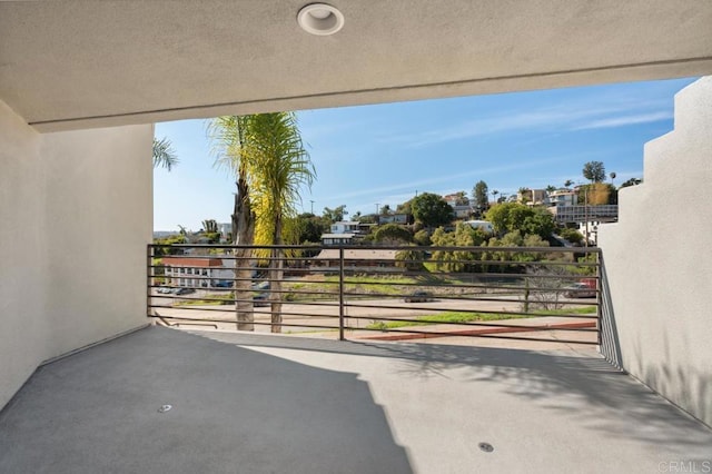 view of patio with a balcony