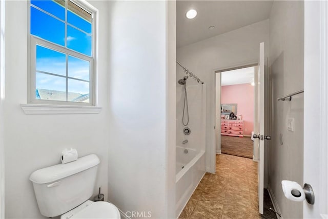 26165 Santiago Canyon Rd, Corona, CA 92883 - bathroom featuring toilet and shower / bathtub combination