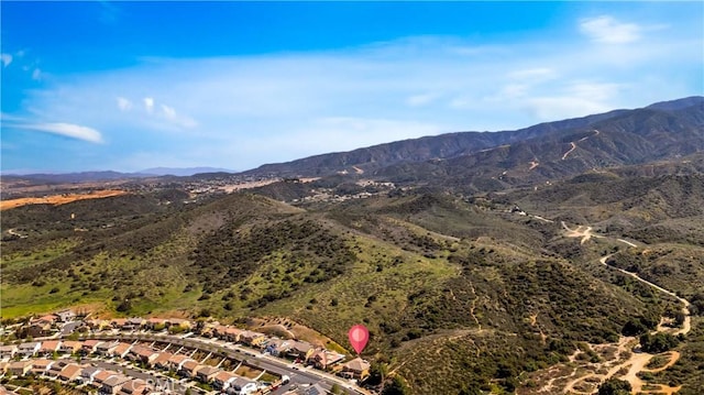 26165 Santiago Canyon Rd, Corona, CA 92883 - bird's eye view with a mountain view and a residential view