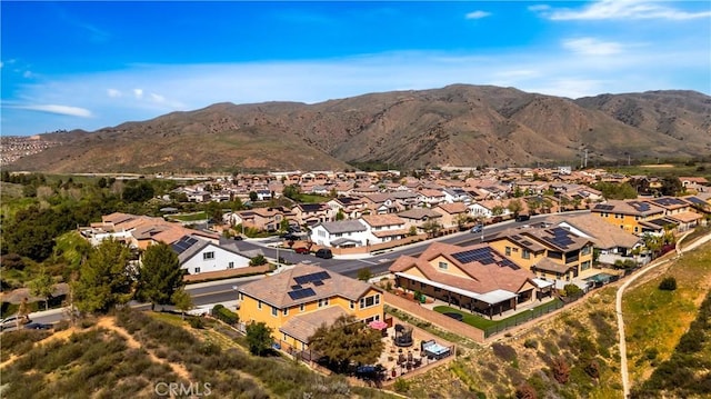 26165 Santiago Canyon Rd, Corona, CA 92883 - bird's eye view with a mountain view and a residential view