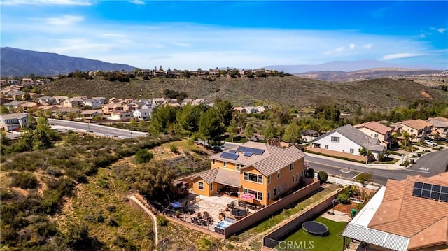 26165 Santiago Canyon Rd, Corona, CA 92883 - bird's eye view with a mountain view and a residential view