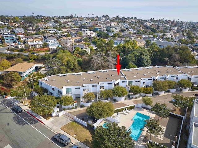 159 Mozart Ave, Cardiff By The Sea, CA 92007 - aerial perspective of suburban area with a pool area