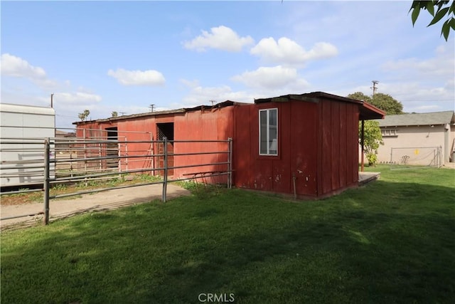 view of outbuilding with an exterior structure and an outdoor structure