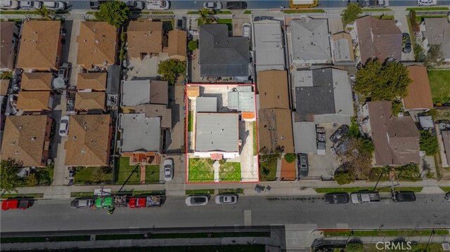 2965 Poplar Dr, Lynwood, CA 90262 - aerial view of residential area with property parcel outlined