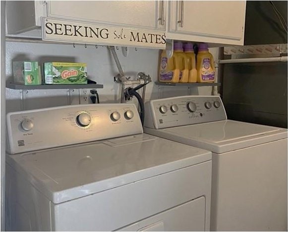 1725 Truman Cir, Placentia, CA 92870 - laundry area with washing machine and clothes dryer and cabinet space