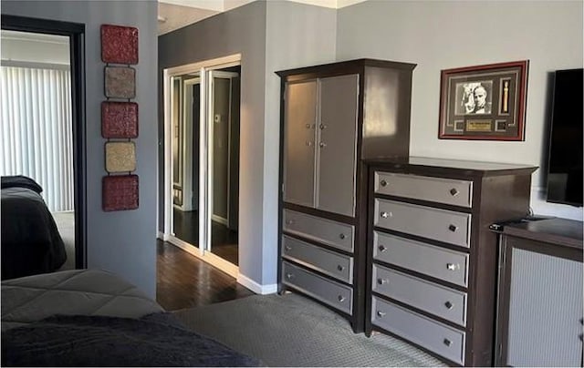 1725 Truman Cir, Placentia, CA 92870 - bedroom featuring baseboards and dark wood finished floors