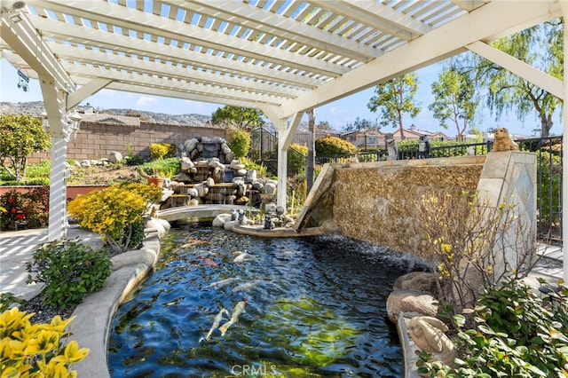 exterior space featuring a fenced backyard