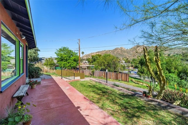 4365 Alta Vista Dr, Riverside, CA 92506 - view of yard featuring a mountain view and a patio