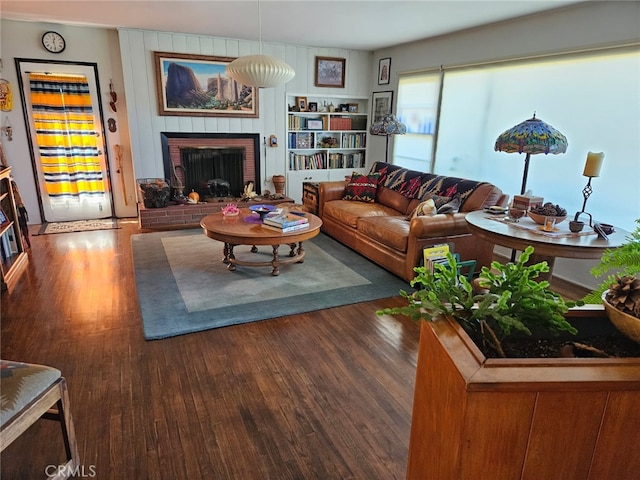 4365 Alta Vista Dr, Riverside, CA 92506 - living room with wood finished floors and a fireplace