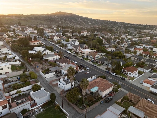 1331 W 17th St, San Pedro, CA 90732 - aerial view at dusk of a residential view and a mountain view