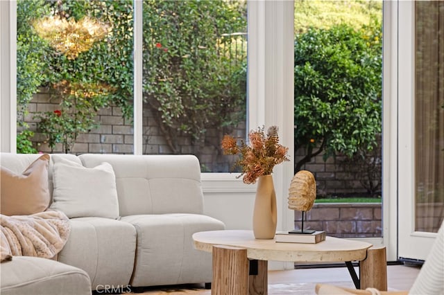 view of sunroom