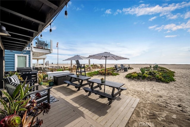 27 A Surfside Ave, Surfside, CA 90743 - wooden deck featuring outdoor dining space and grilling area