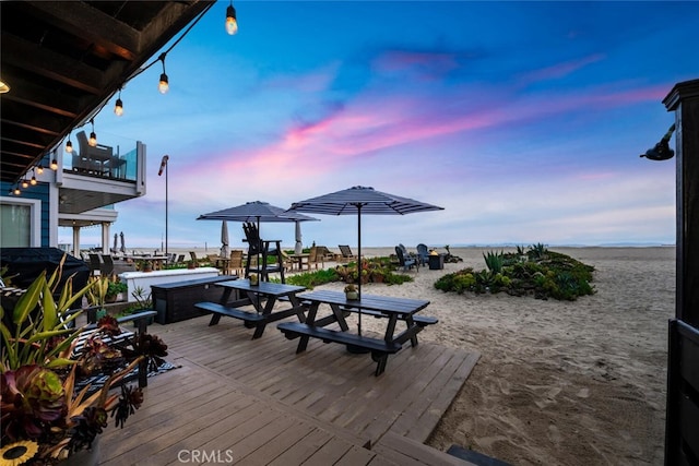 27 A Surfside Ave, Surfside, CA 90743 - view of deck at dusk