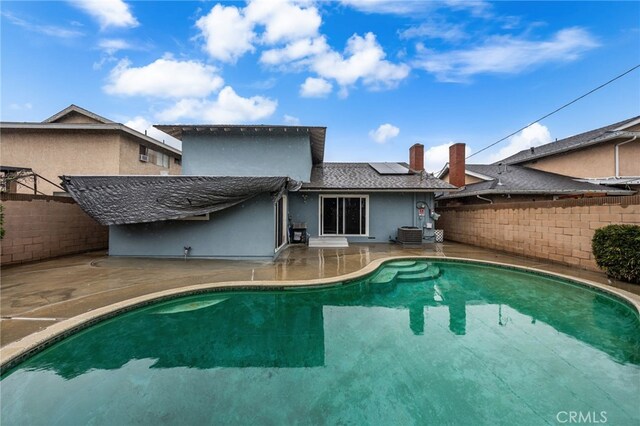 21322 Millpoint Ave, Carson, CA 90745 - view of pool with a fenced backyard, cooling unit, a patio area, and a fenced in pool
