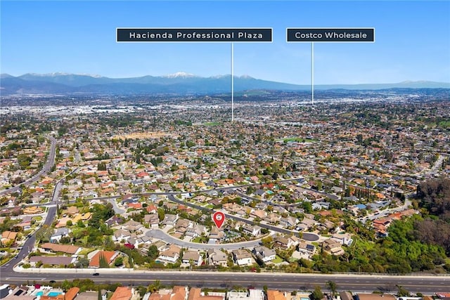 15331 Lillian Pl, Hacienda Heights, CA 91745 - drone / aerial view featuring a residential view and a mountain view