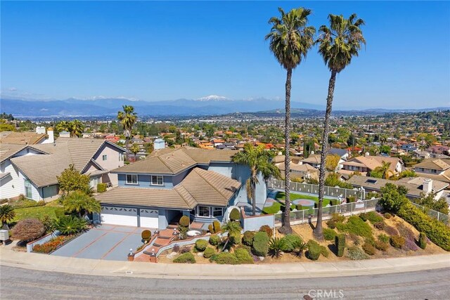 15331 Lillian Pl, Hacienda Heights, CA 91745 - bird's eye view featuring a mountain view and a residential view