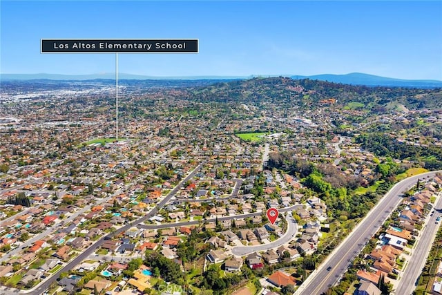 15331 Lillian Pl, Hacienda Heights, CA 91745 - aerial view featuring a mountain view and a residential view