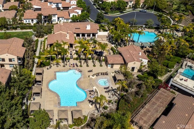 aerial view featuring a residential view