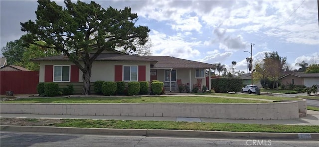 view of front of home with stucco siding