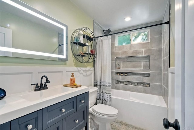 2760 Thunder Dr, Oceanside, CA 92056 - full bathroom featuring vanity and shower / bathtub combination with curtain