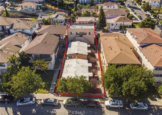 aerial view featuring a residential view