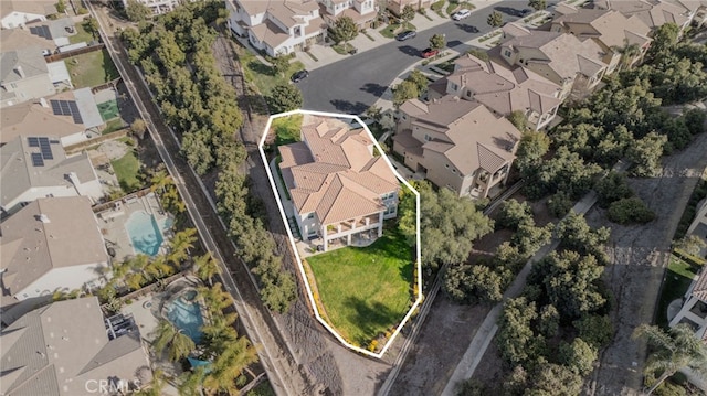 drone / aerial view featuring a residential view