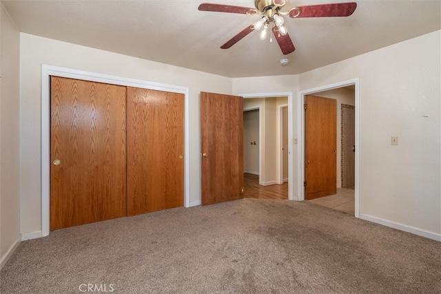 51674 Rd 426, Oakhurst, CA 93644 - unfurnished bedroom featuring a closet, a ceiling fan, baseboards, and carpet