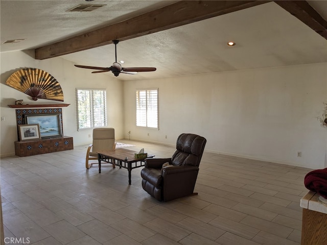 8802 Rubidoux Ave, Yucca Valley, CA 92284 - sitting room featuring a ceiling fan and recessed lighting