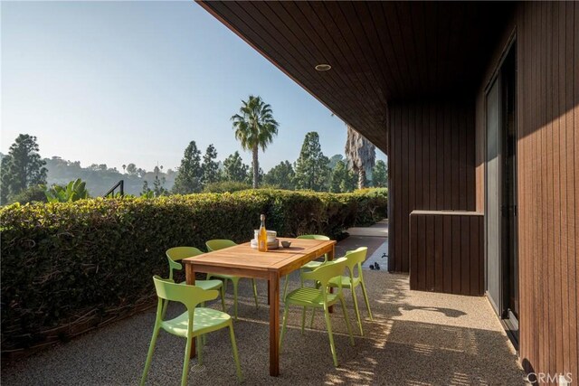 view of patio / terrace featuring outdoor dining area