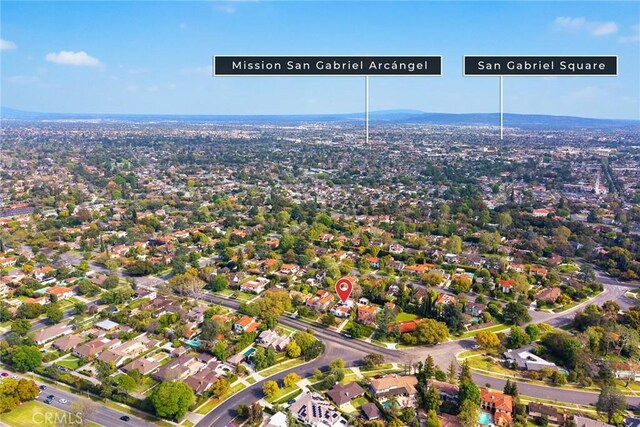 bird's eye view with a residential view