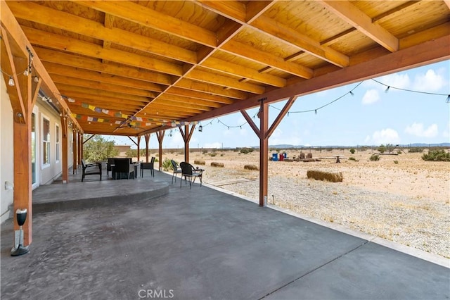 view of patio featuring outdoor dining space