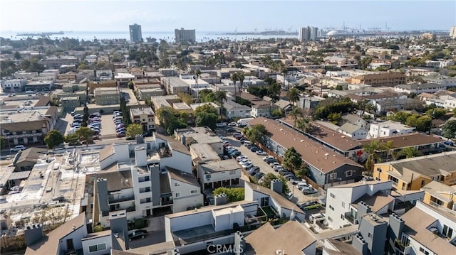 birds eye view of property with a view of city