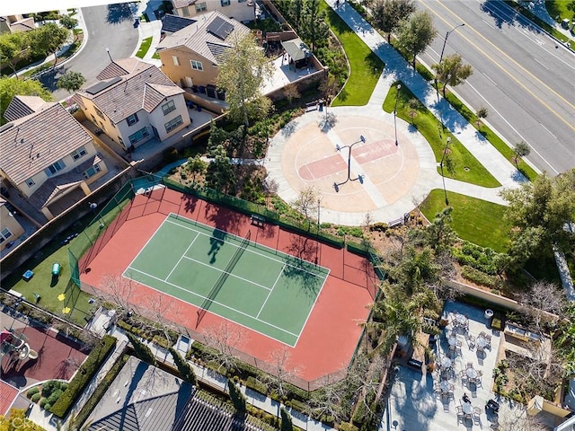 aerial view with a residential view