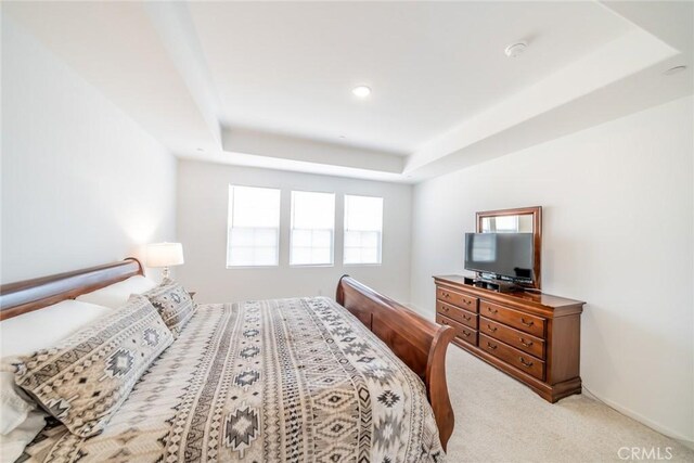 14168 Georgetown St, Hesperia, CA 92344 - bedroom featuring a raised ceiling, carpet floors, and recessed lighting