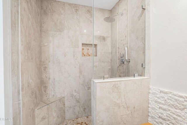 bathroom with walk in shower