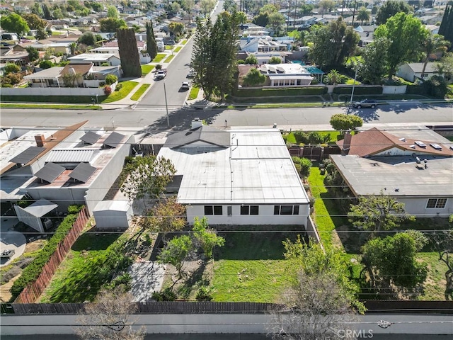 aerial view featuring a residential view