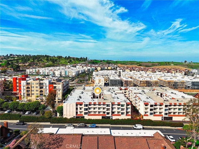 bird's eye view featuring a city view