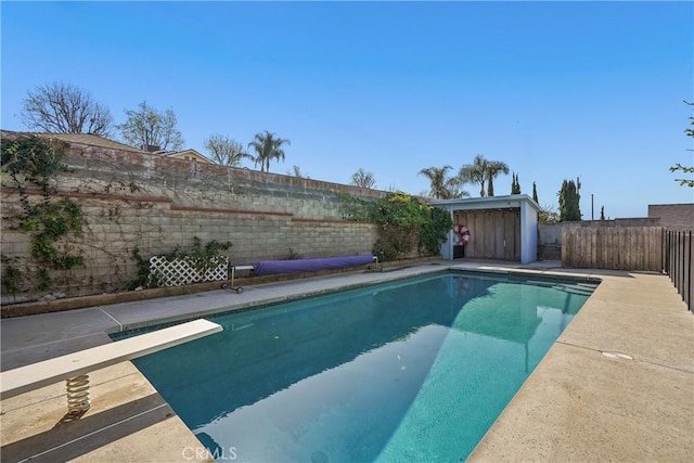 view of pool with a fenced in pool and a fenced backyard
