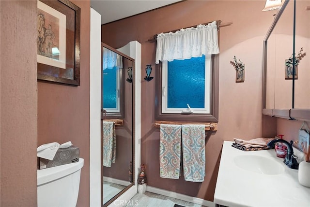 256 B Ln, Lake Arrowhead, CA 92352 - bathroom with a shower with door and vanity